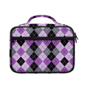 Black Grey And Violet Argyle Print Briefcase Bible Bag