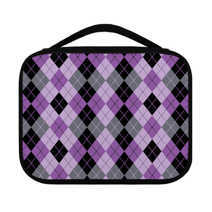 Black Grey And Violet Argyle Print Classic Bible Case