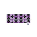 Black Grey And Violet Argyle Print Extended Mouse Pad