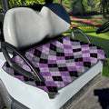 Black Grey And Violet Argyle Print Golf Cart Seat Cover