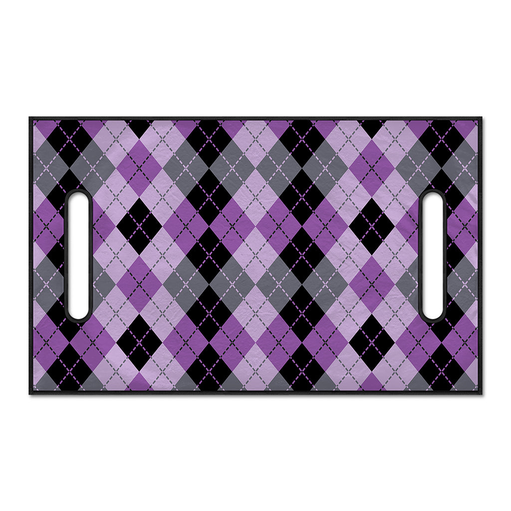 Black Grey And Violet Argyle Print Golf Cart Seat Cover