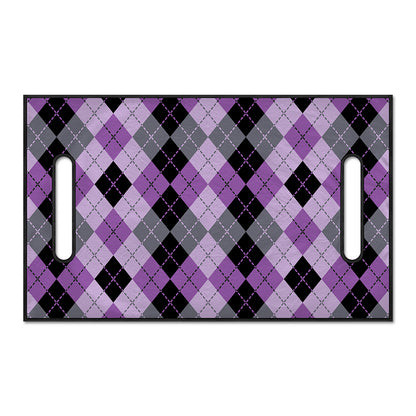 Black Grey And Violet Argyle Print Golf Cart Seat Cover
