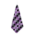 Black Grey And Violet Argyle Print Hand Towel