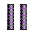 Black Grey And Violet Argyle Print Handle Covers