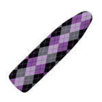 Black Grey And Violet Argyle Print Ironing Board Cover