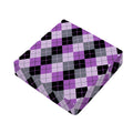 Black Grey And Violet Argyle Print Outdoor Seat Cushion Cover
