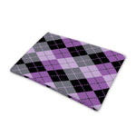 Black Grey And Violet Argyle Print Pet Cooling Mat Cover