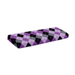 Black Grey And Violet Argyle Print Piano Keyboard Cover