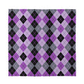 Black Grey And Violet Argyle Print Silk Bandana