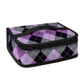 Black Grey And Violet Argyle Print Small Lunch Bag