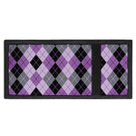 Black Grey And Violet Argyle Print Trifold Wallet