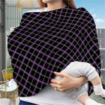 Black Grey Blue And Pink Tartan Print Baby Seat Cover