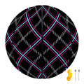 Black Grey Blue And Pink Tartan Print Basketball