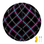 Black Grey Blue And Pink Tartan Print Basketball