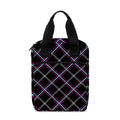 Black Grey Blue And Pink Tartan Print Bible Tote Bag