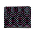 Black Grey Blue And Pink Tartan Print Bifold Wallet