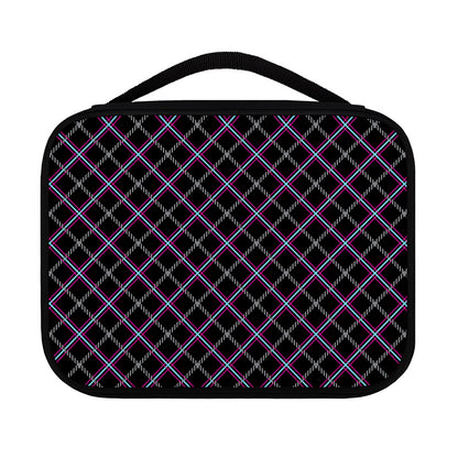 Black Grey Blue And Pink Tartan Print Classic Bible Case
