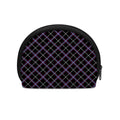 Black Grey Blue And Pink Tartan Print Coin Purse