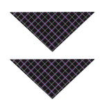 Black Grey Blue And Pink Tartan Print Dog Bandana