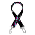 Black Grey Blue And Pink Tartan Print Dog Seat Belt