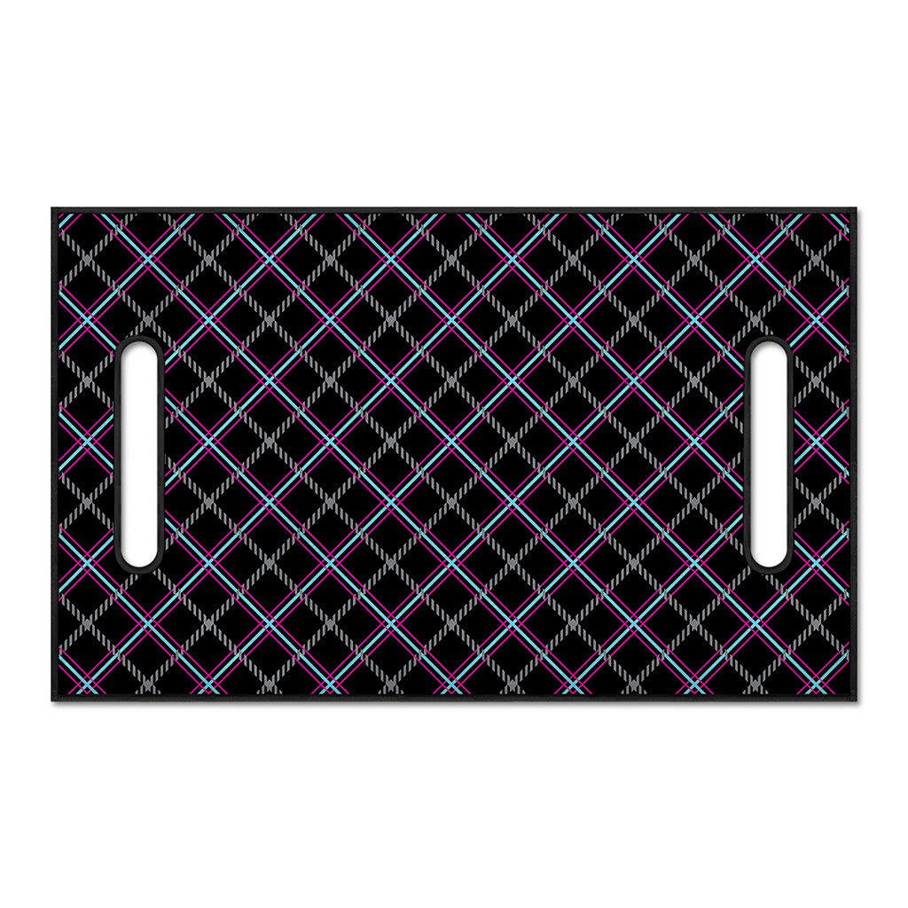 Black Grey Blue And Pink Tartan Print Golf Cart Seat Cover