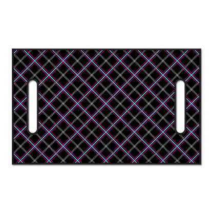 Black Grey Blue And Pink Tartan Print Golf Cart Seat Cover