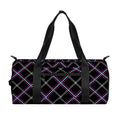 Black Grey Blue And Pink Tartan Print Gym Bag