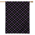 Black Grey Blue And Pink Tartan Print House Flag