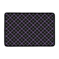 Black Grey Blue And Pink Tartan Print Kitchen Mat