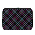 Black Grey Blue And Pink Tartan Print Laptop Sleeve