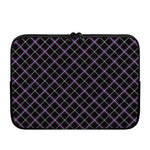 Black Grey Blue And Pink Tartan Print Laptop Sleeve