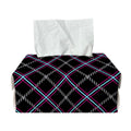 Black Grey Blue And Pink Tartan Print Rectangle Tissue Box Cover