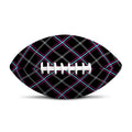 Black Grey Blue And Pink Tartan Print Rugby Ball
