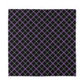 Black Grey Blue And Pink Tartan Print Silk Bandana