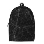 Black Grey Dark Marble Print Backpack