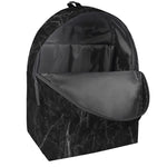 Black Grey Dark Marble Print Backpack