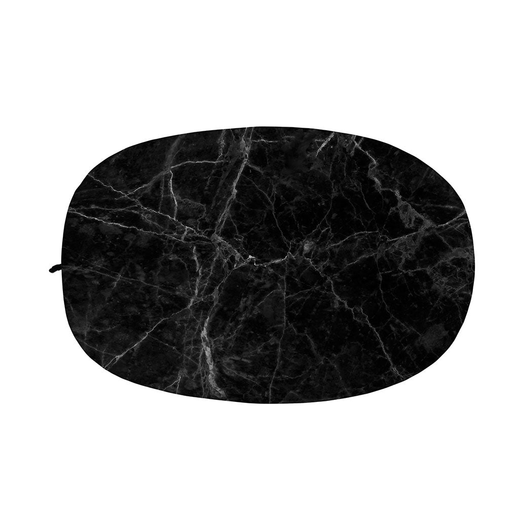 Black Grey Dark Marble Print Car Side Mirror Covers