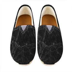 Black Grey Dark Marble Print Casual Shoes