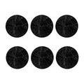 Black Grey Dark Marble Print Coaster Set