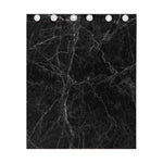 Black Grey Dark Marble Print Curtain