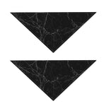 Black Grey Dark Marble Print Dog Bandana