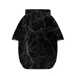 Black Grey Dark Marble Print Dog Zip Up Hoodie