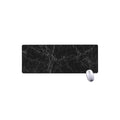 Black Grey Dark Marble Print Extended Mouse Pad