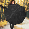 Black Grey Dark Marble Print Foldable Umbrella