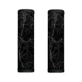 Black Grey Dark Marble Print Handle Covers