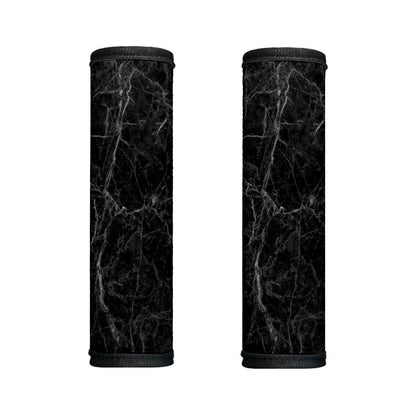 Black Grey Dark Marble Print Handle Covers