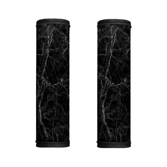 Black Grey Dark Marble Print Handle Covers