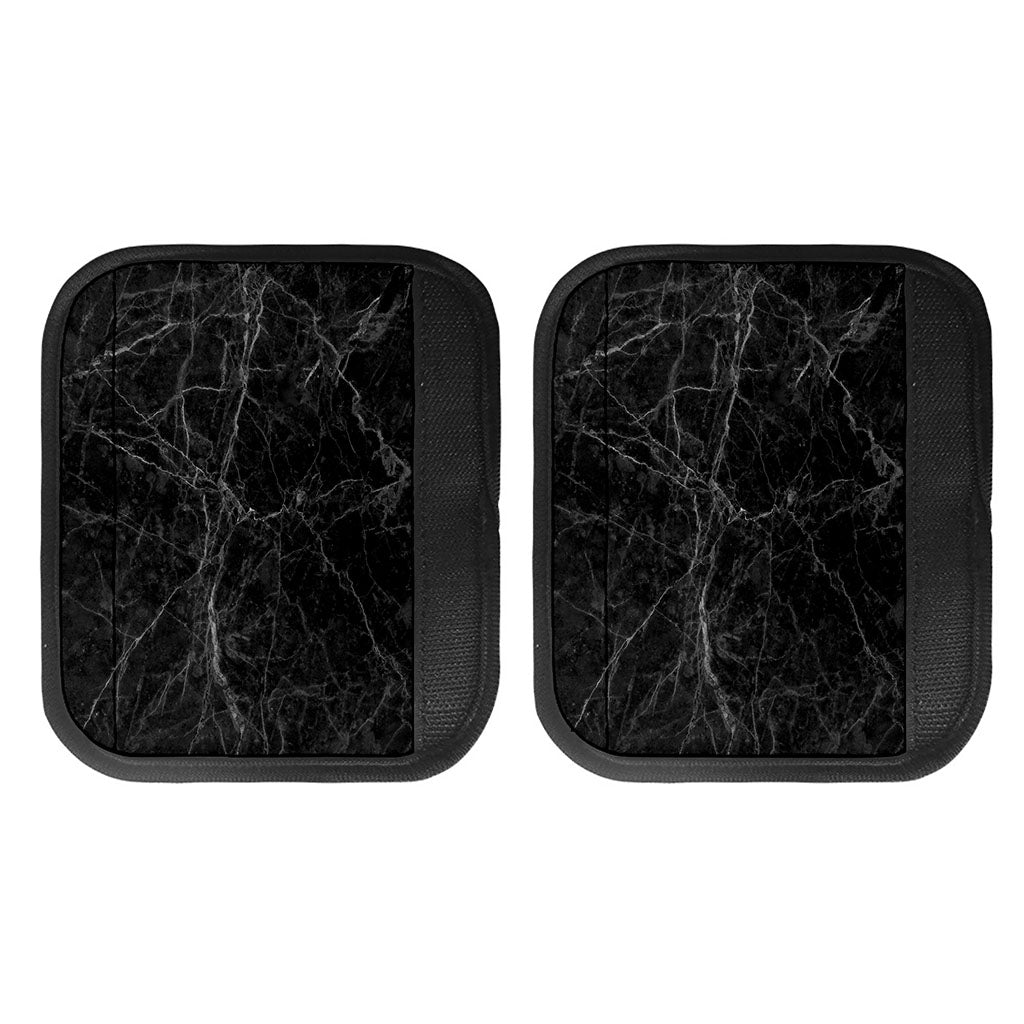 Black Grey Dark Marble Print Handle Covers
