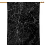 Black Grey Dark Marble Print House Flag