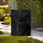 Black Grey Dark Marble Print House Flag